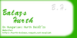 balazs hurth business card